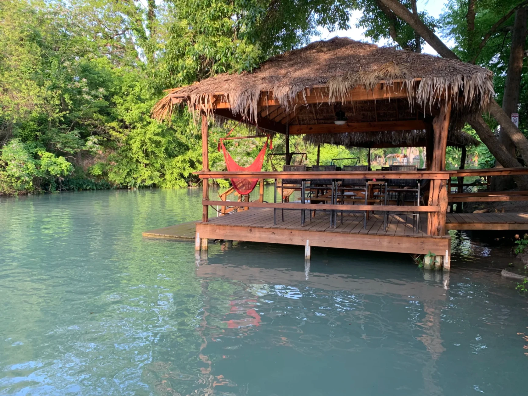 Private cabana with overwater dock at Son's Island