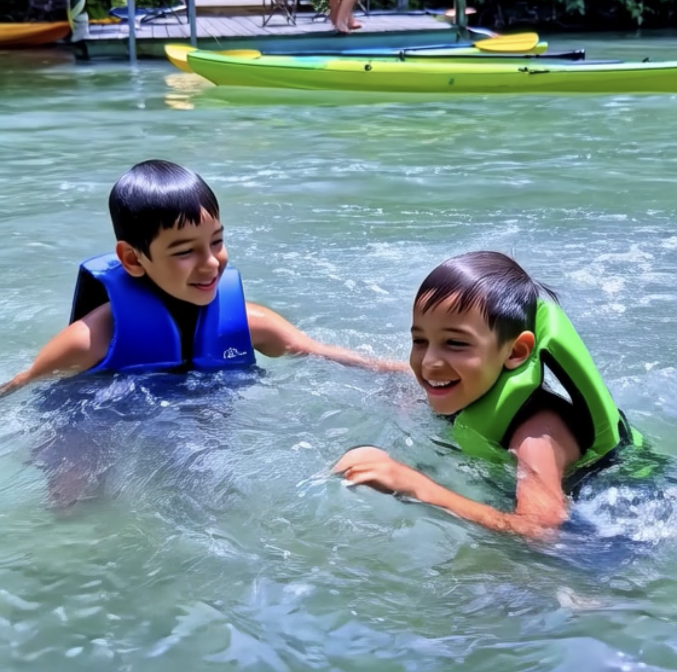 Swimming at Son's Island — Jump off your private dock into the lake