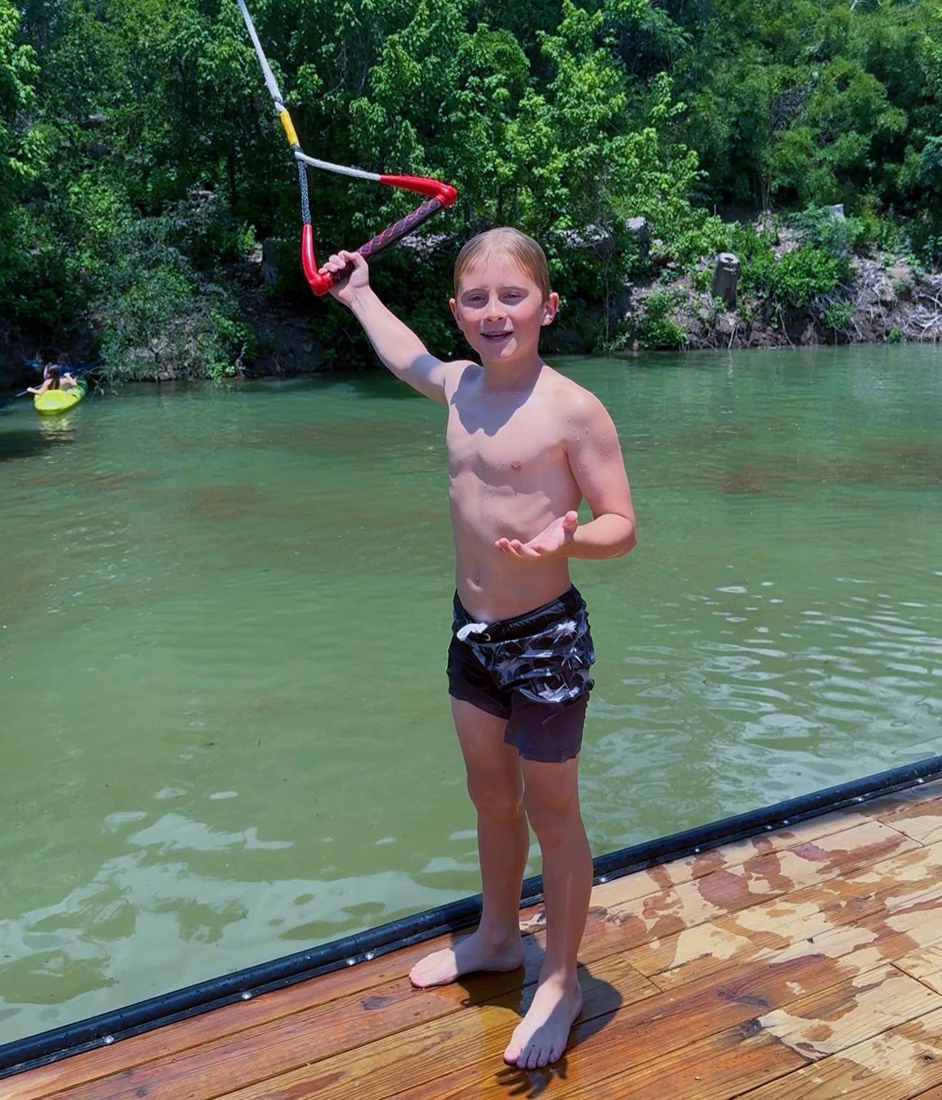 Rope Swing at Son's Island — Grab on, swing out, and splash down into the lake