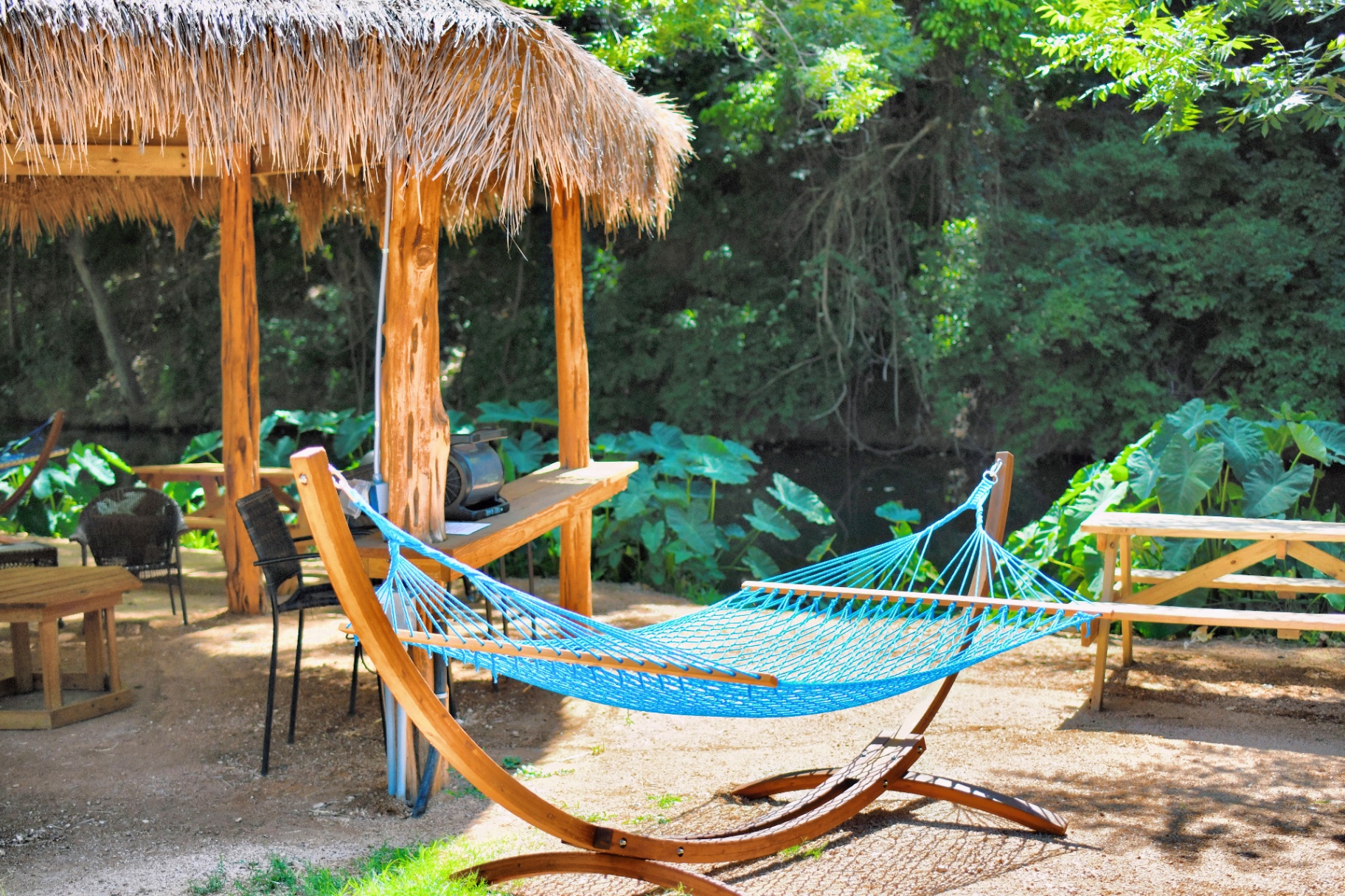 Relaxing hammock at Rio Cibolo