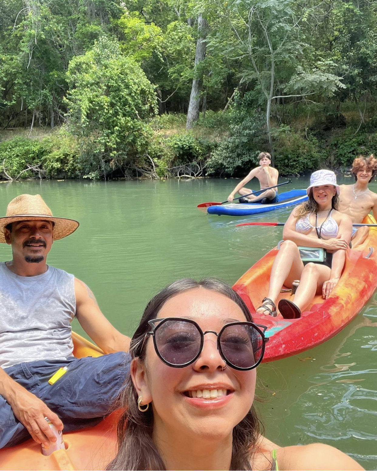 Family kayaking at Son's Geronimo
