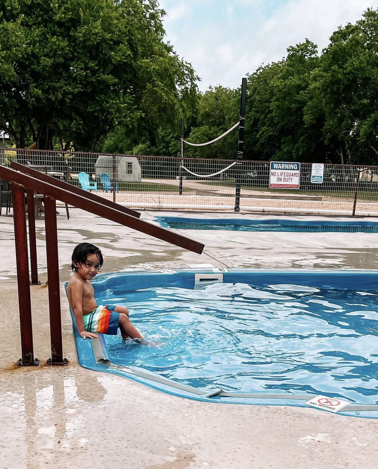 Pool slide at Son's Geronimo